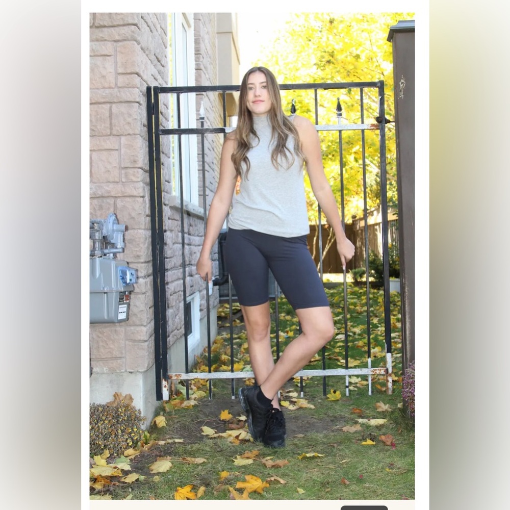 COPY - 2pack COMFY FOREVER Grey High Waisted Biker Shorts